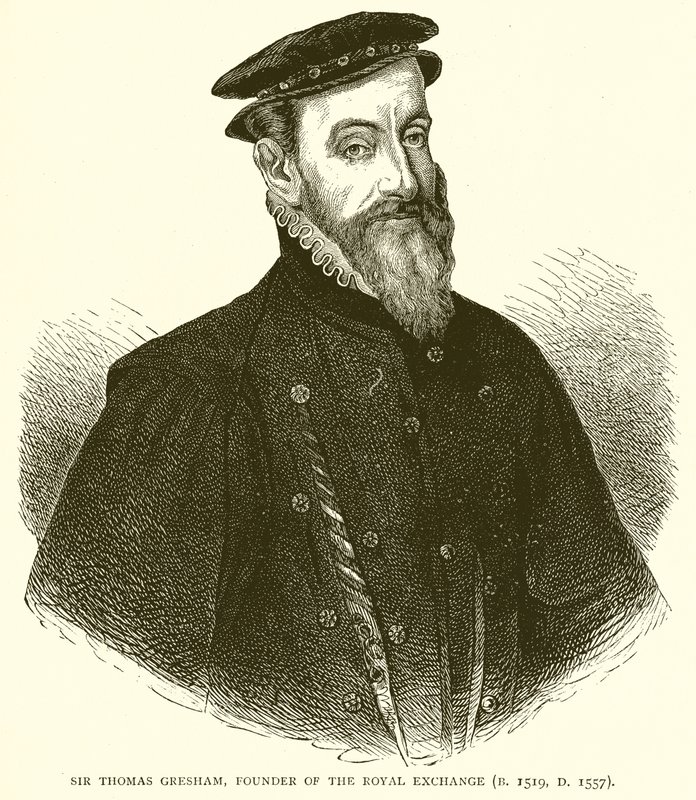 Sir Thomas Gresham, założyciel Royal Exchange (B. 1519, D. 1557) autorstwa English School