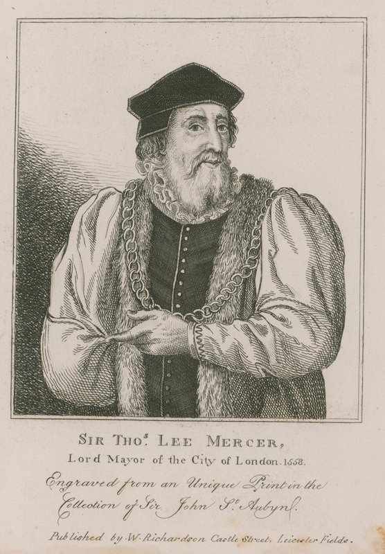Sir Thomas Leigh, Mercer, burmistrz Londynu 1558 autorstwa English School