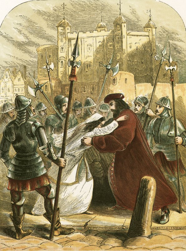 Sir Thomas More, w drodze na egzekucję autorstwa English School