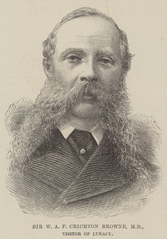 Sir WAF Crichton Browne, MD, Visitor of Lunacy (Grawerowanie) autorstwa English School