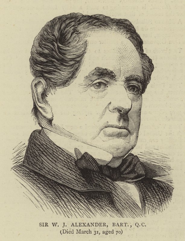 Sir W J Alexander, baronet, QC (grawerunek) autorstwa English School