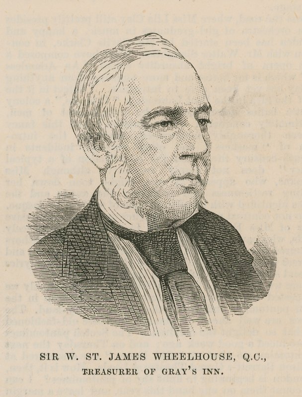 Sir W St James Wheelhouse, skarbnik Grays Inn autorstwa English School