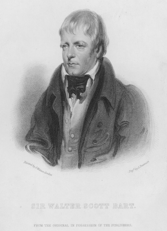 Sir Walter Scott, baronet (rycina) autorstwa English School