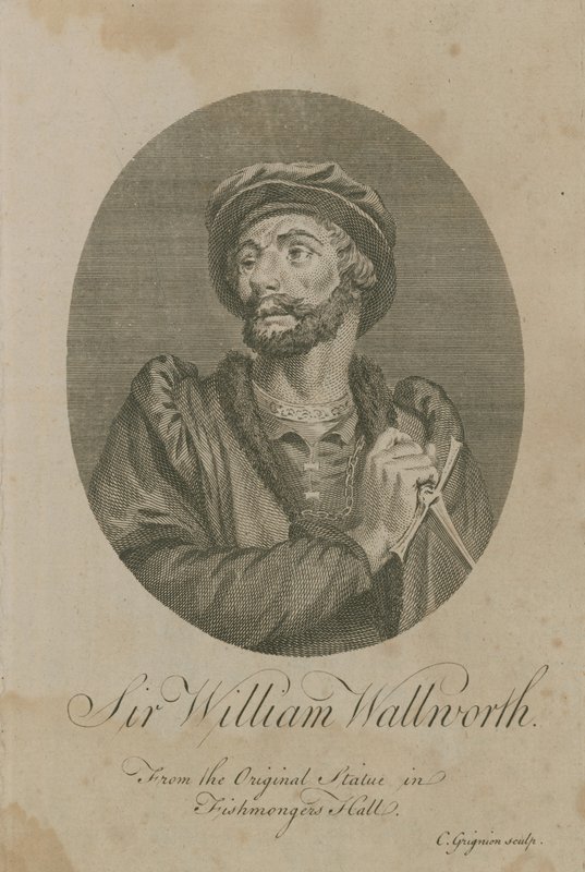 Sir William Wallworth, burmistrz Londynu, 1370 r autorstwa English School