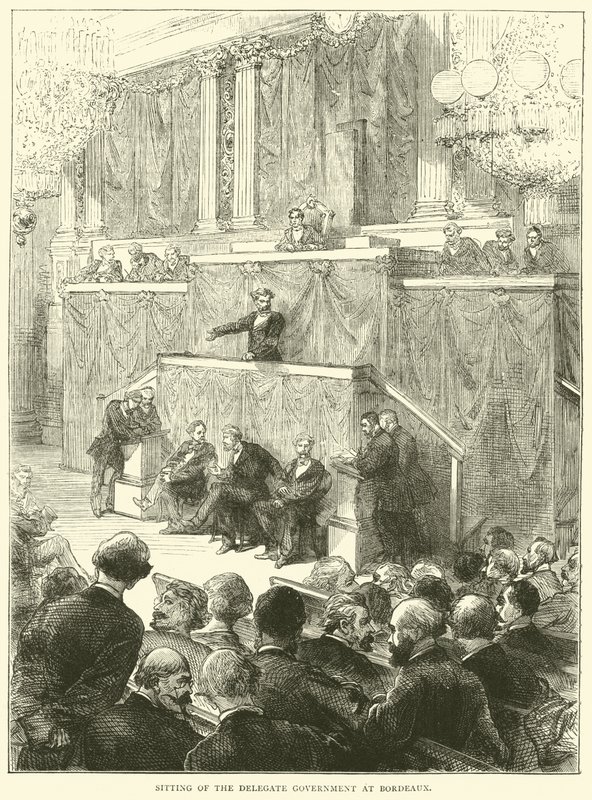 Posiedzenie Delegatury Rządu w Bordeaux, grudzień 1870 autorstwa English School