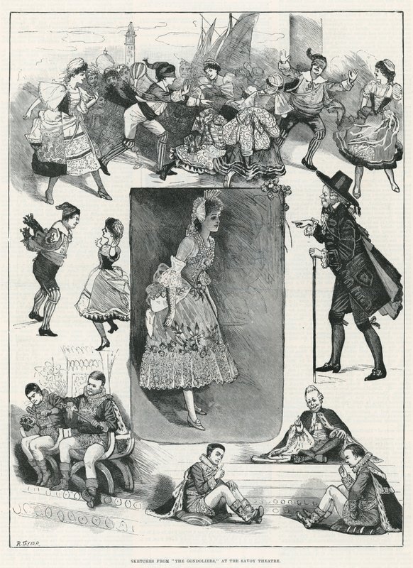Szkice z Gondolierów w Teatrze Savoy autorstwa English School