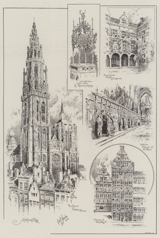 Szkice Antwerpii (grafika) autorstwa English School