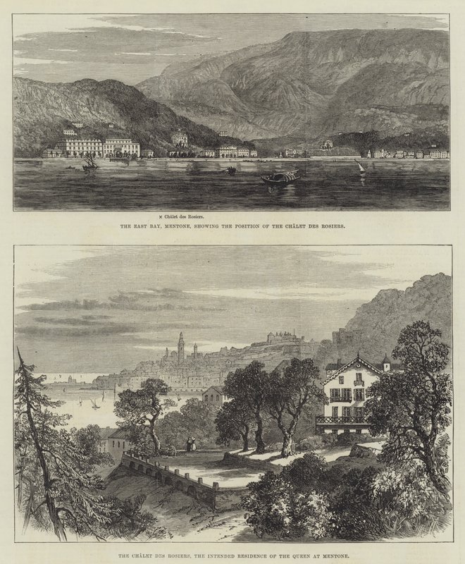 Szkice Mentonu (grawerowanie) autorstwa English School
