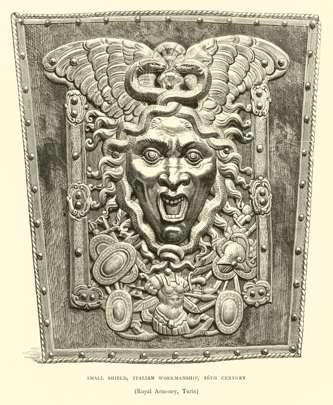 Tarcza mała, wykonanie włoskie, XVI w. autorstwa English School