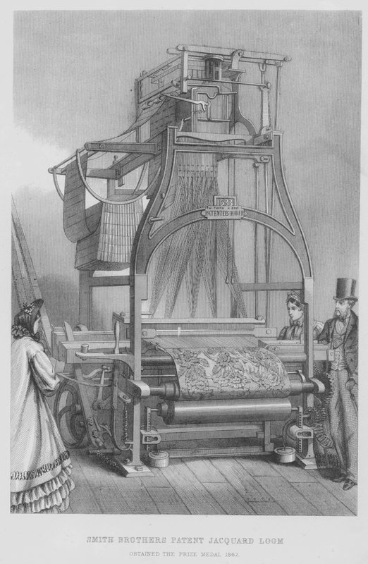 Smith Brothers Patent Jacquard Loom, Medal Nagrody 1862 autorstwa English School