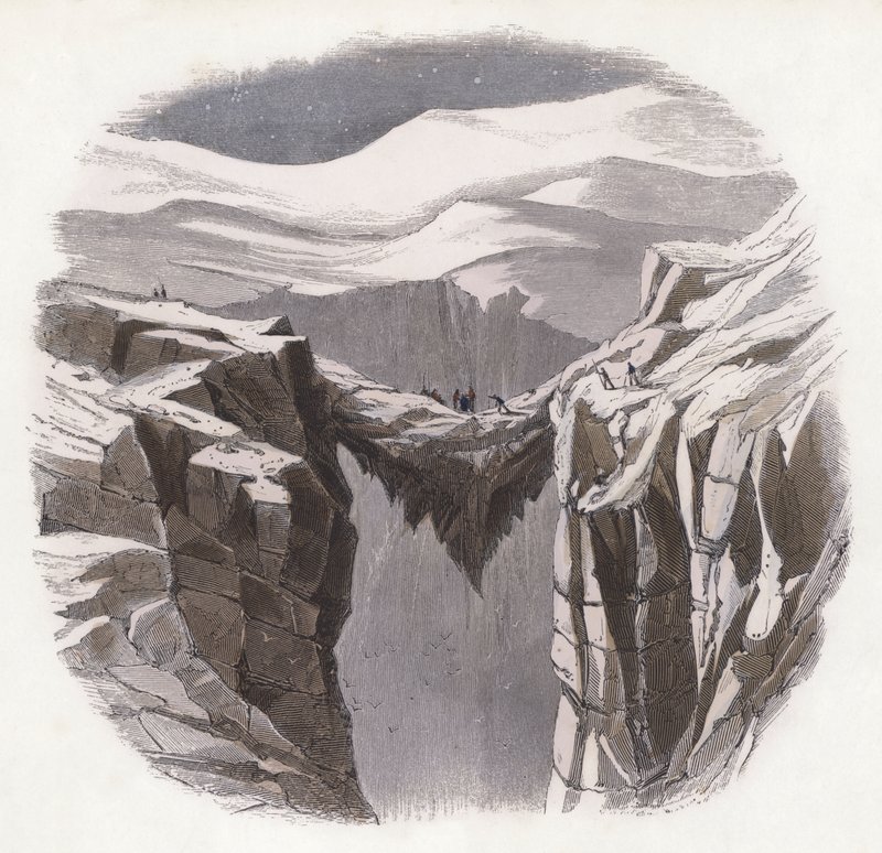 Snow-Bridges (kolorowy grawer) autorstwa English School