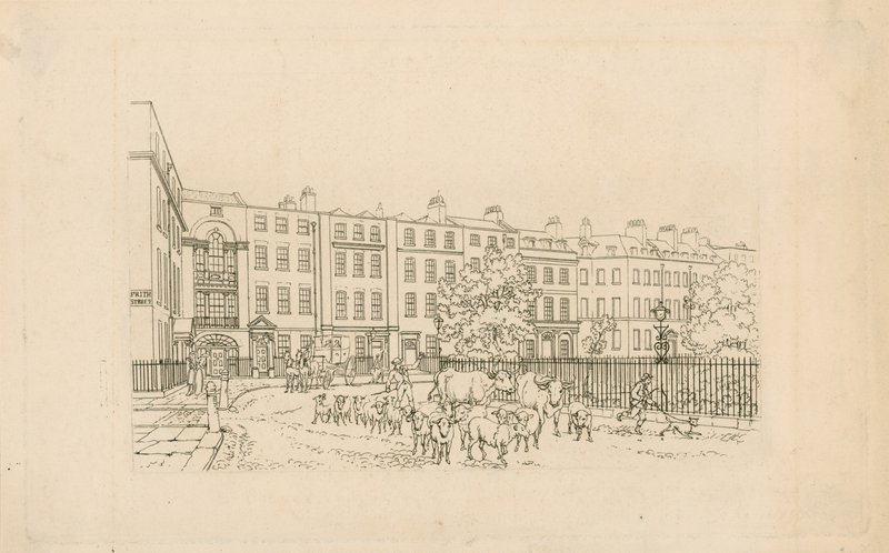 Soho Square, patrząc na zachód autorstwa English School
