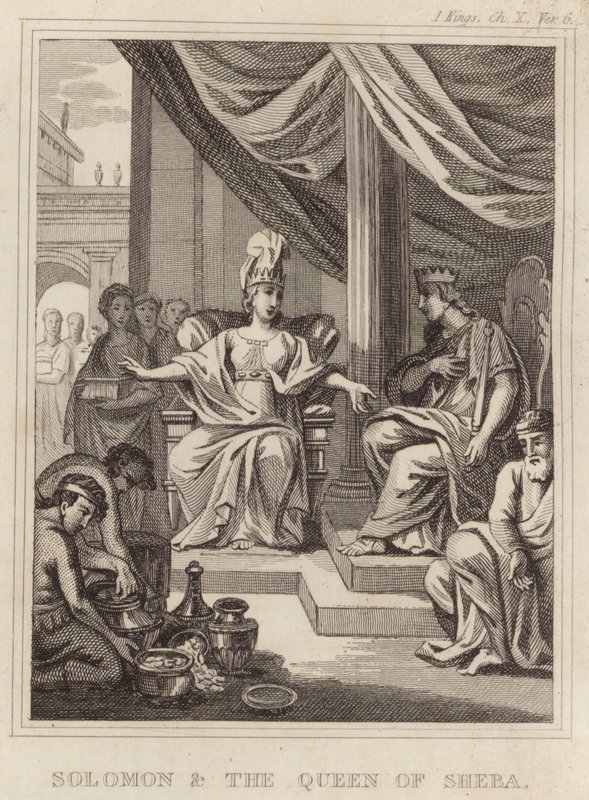 Salomon i królowa Saby autorstwa English School