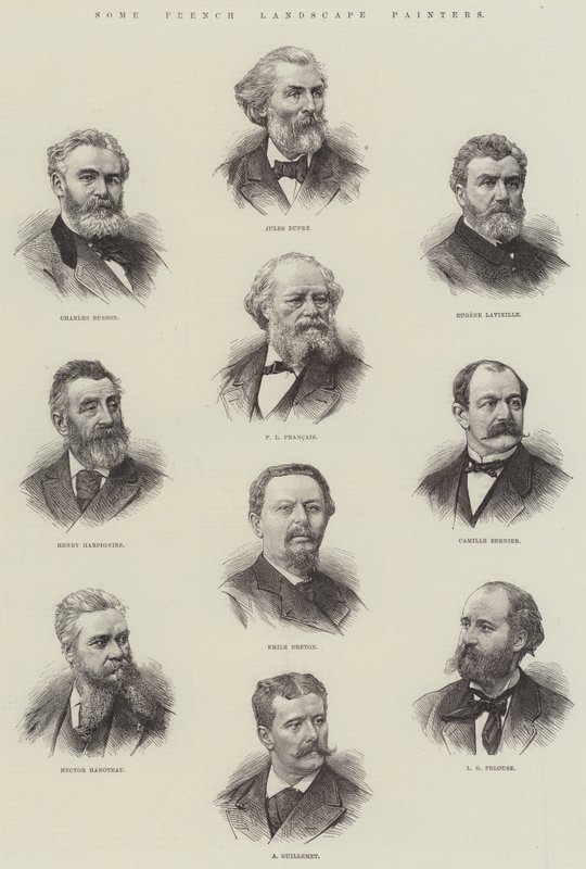 Niektórzy francuscy malarze krajobrazu (grafika) autorstwa English School