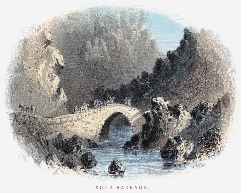 Souk Barrada (kolorowy grawerunek) autorstwa English School