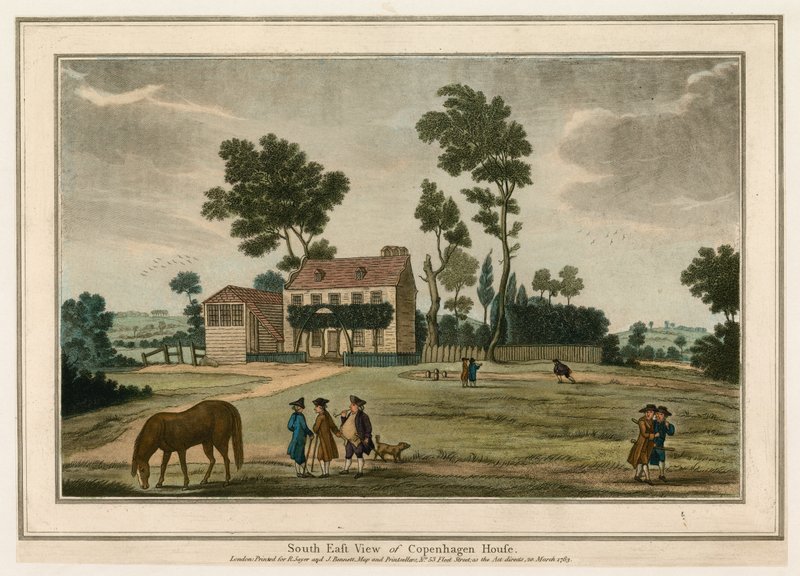 Południowo-wschodni widok na Copenhagen House, Londyn autorstwa English School