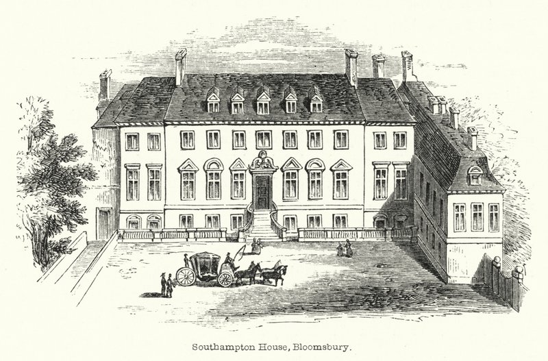Southampton House, Bloomsbury (grawerowanie) autorstwa English School