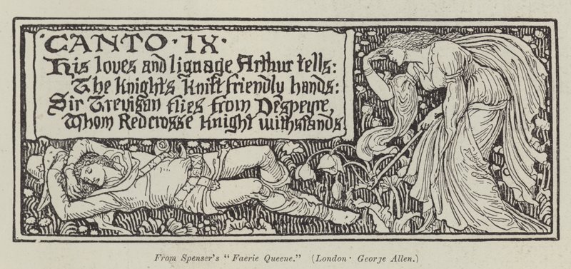 „Faerie Queene” Spensera (grafika) autorstwa English School