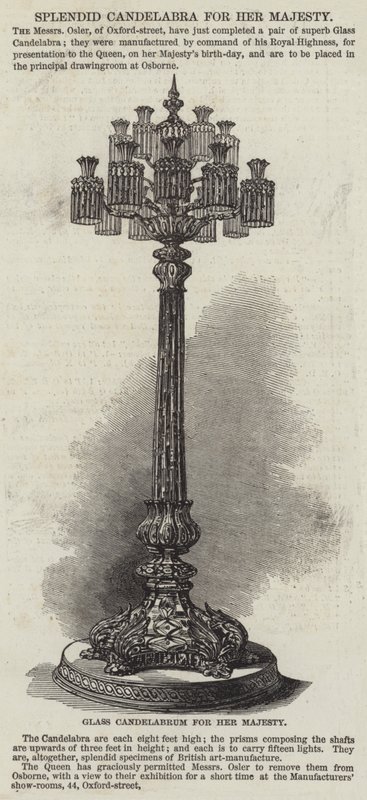 Splendid Candelabra dla Jej Królewskiej Mości (grafika) autorstwa English School