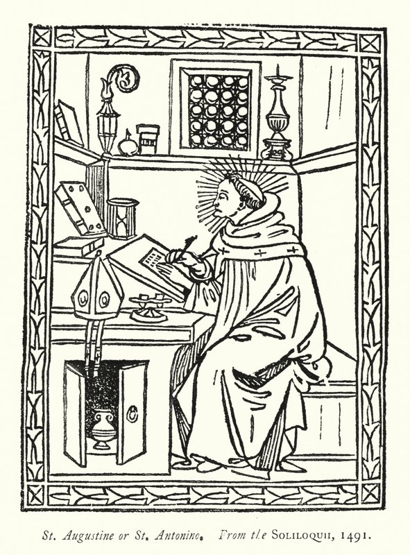 Św. Augustyn lub Św. Antonino, Z Soliloquii autorstwa English School