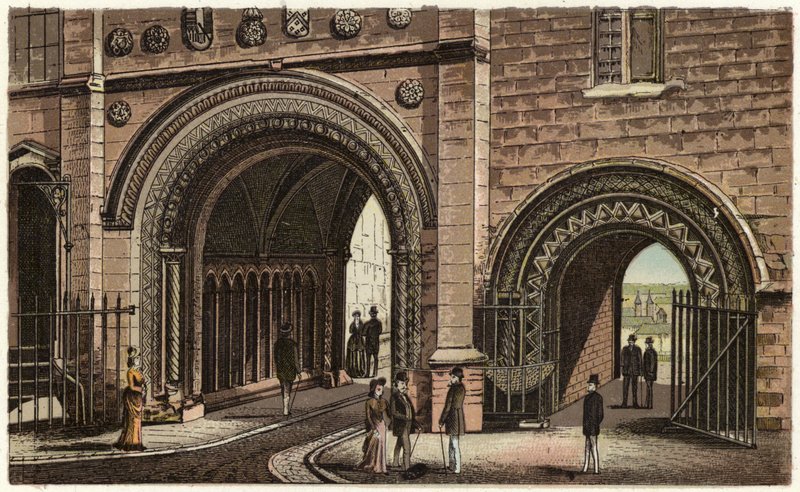 Brama św Augustyna, Norman Archway (kolor lito) autorstwa English School