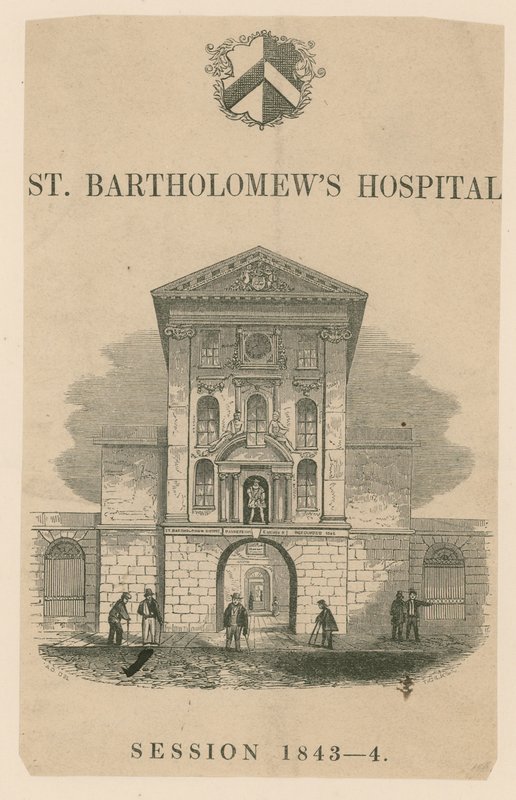 Szpital św Bartłomieja w Smithfield. autorstwa English School