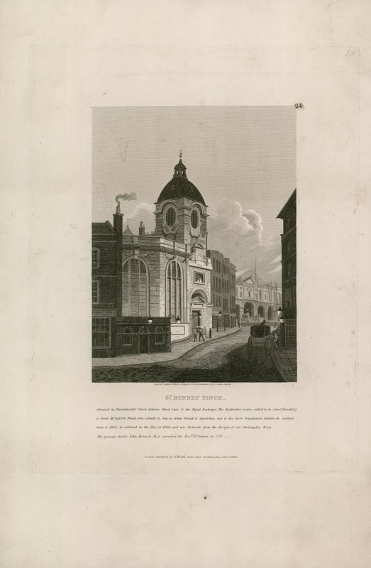 St Bennet Finck, Threadneedle Street, Londyn autorstwa English School