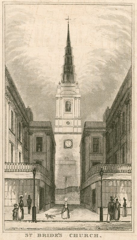 Kościół St Brides, Fleet Street, Londyn autorstwa English School