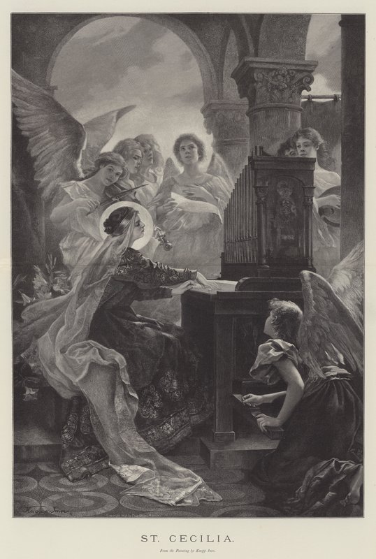 Św. Cecylia (rycina) autorstwa English School