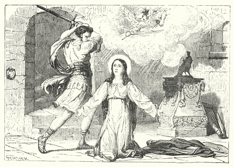 Św. Cecylia (rycina) autorstwa English School