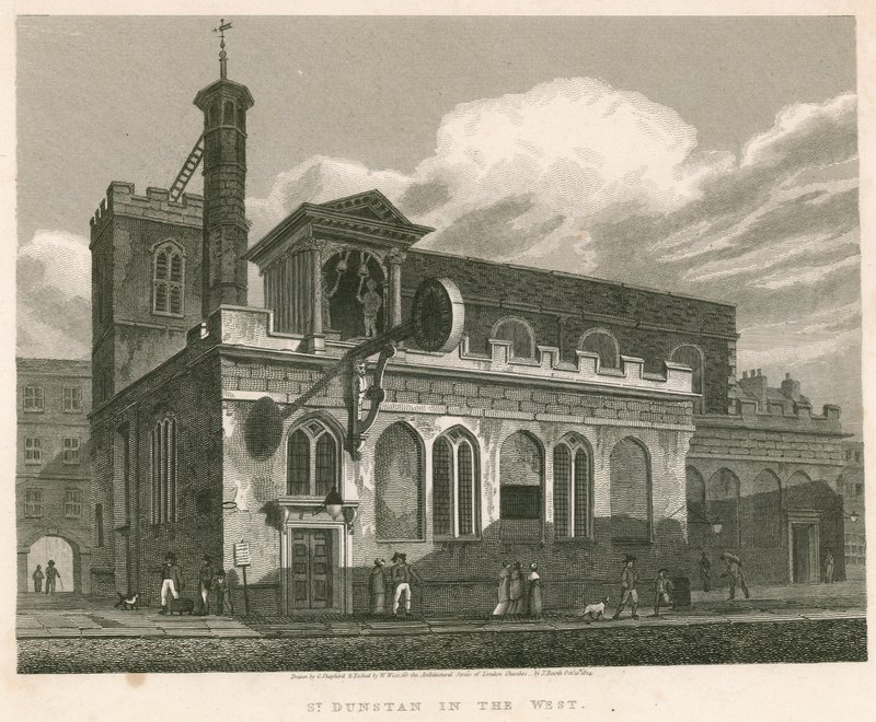 St Dunstan na Zachodzie; Kościół św. Dunstana, Fleet Street, Londyn autorstwa English School