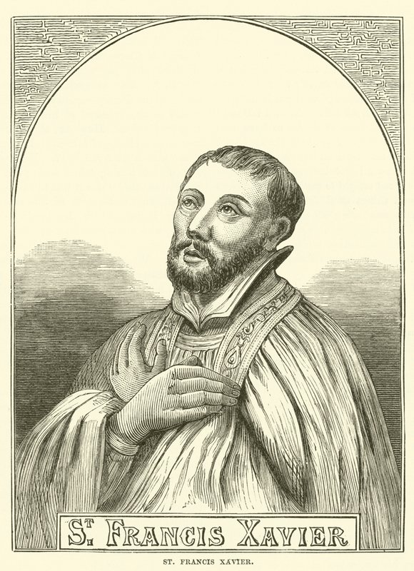 Św. Franciszek Ksawery (rycina) autorstwa English School
