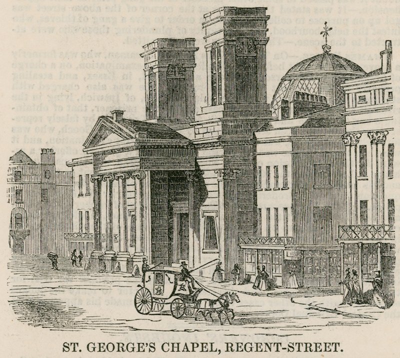 Kaplica św. Jerzego, Regent Street, Londyn autorstwa English School