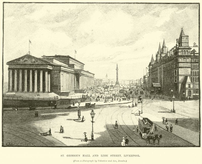 St Georges Hall i Lime Street, Liverpool autorstwa English School