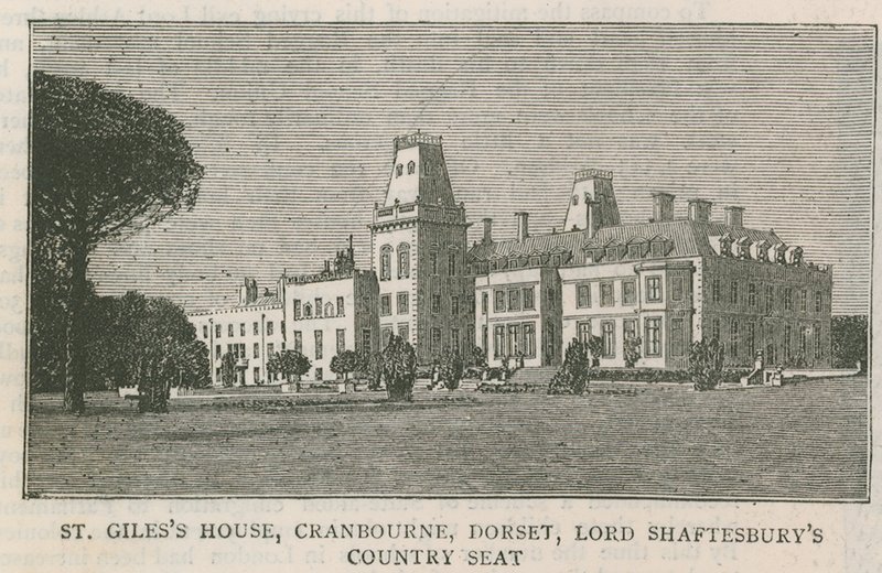 St Giles House, Cranborne, Dorset, siedziba w kraju Lord Shaftesburys autorstwa English School