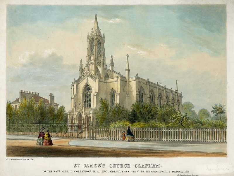 Kościół św Jakuba, Clapham autorstwa English School