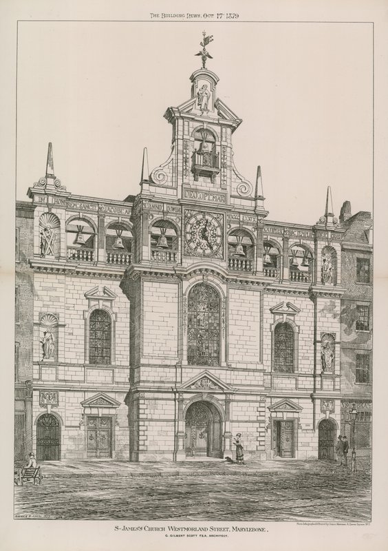 Kościół św. Jakuba przy ulicy Westmoreland autorstwa English School