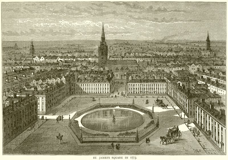 Plac św. Jakuba w 1773 r. autorstwa English School