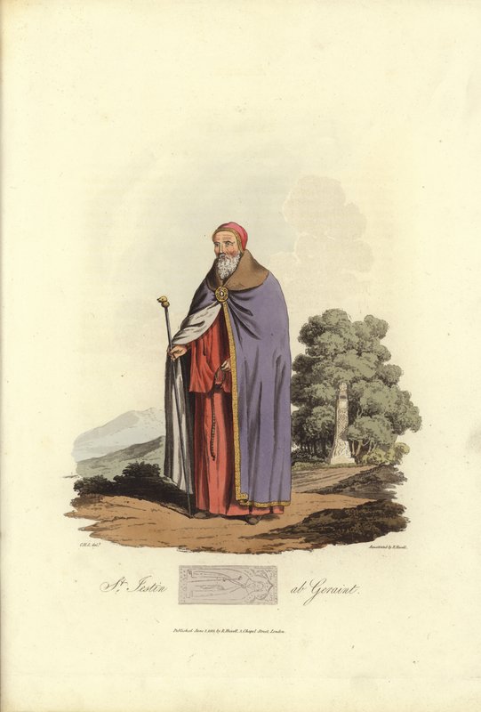 Św.Jestin ab Geraint autorstwa English School