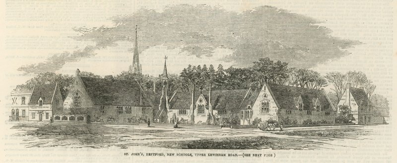 St Johns, Deptford, nowe szkoły, Upper Lewisham Road autorstwa English School