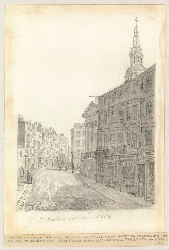 Kościół św. Marcina w 1825 r. autorstwa English School