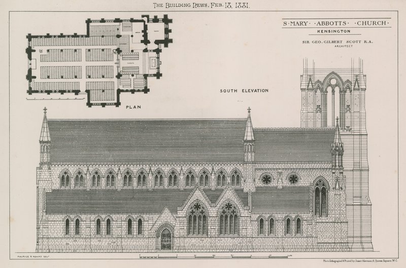 Kościół St Mary Abbots, Kensington autorstwa English School