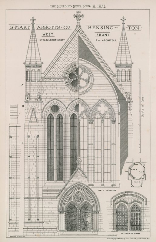 Kościół St Mary Abbots, Kensington autorstwa English School