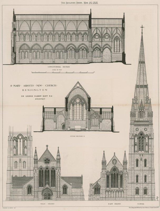Nowy kościół St Mary Abbots, Kensington autorstwa English School
