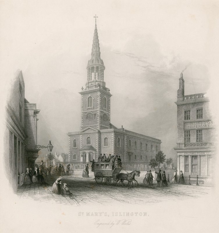 St Marys (nowy kościół), Islington autorstwa English School