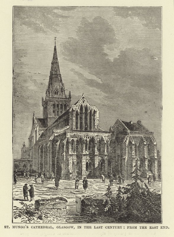 Katedra św. Mungos w Glasgow, w ostatnim stuleciu, z East Endu autorstwa English School