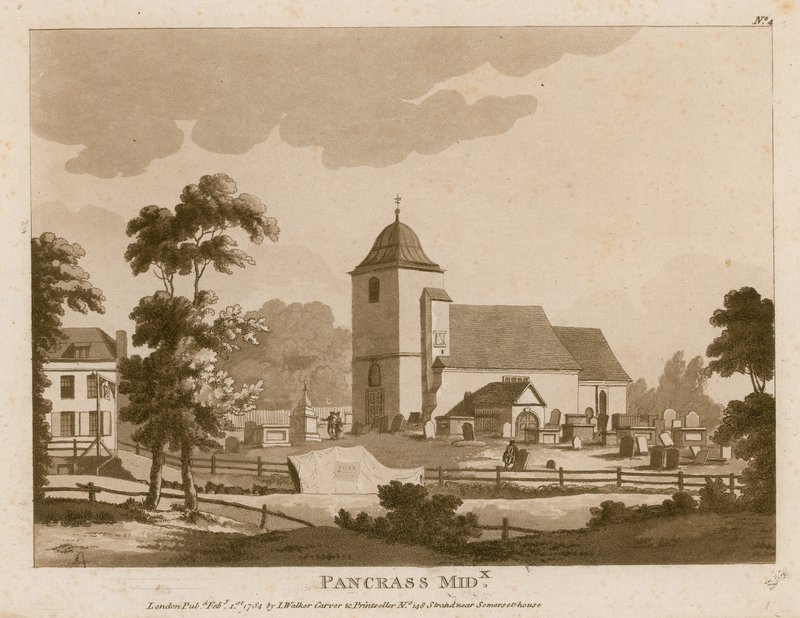 Kościół St Pancras, Londyn, Middlesex autorstwa English School