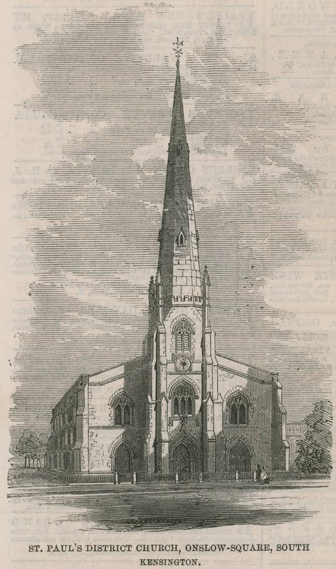 Kościół St Pauls District, Onslow Square, South Kensington autorstwa English School