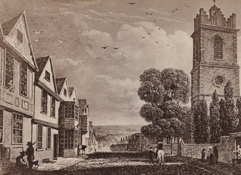 Kościół św. Piotra i North Hill Colchester (lito) autorstwa English School