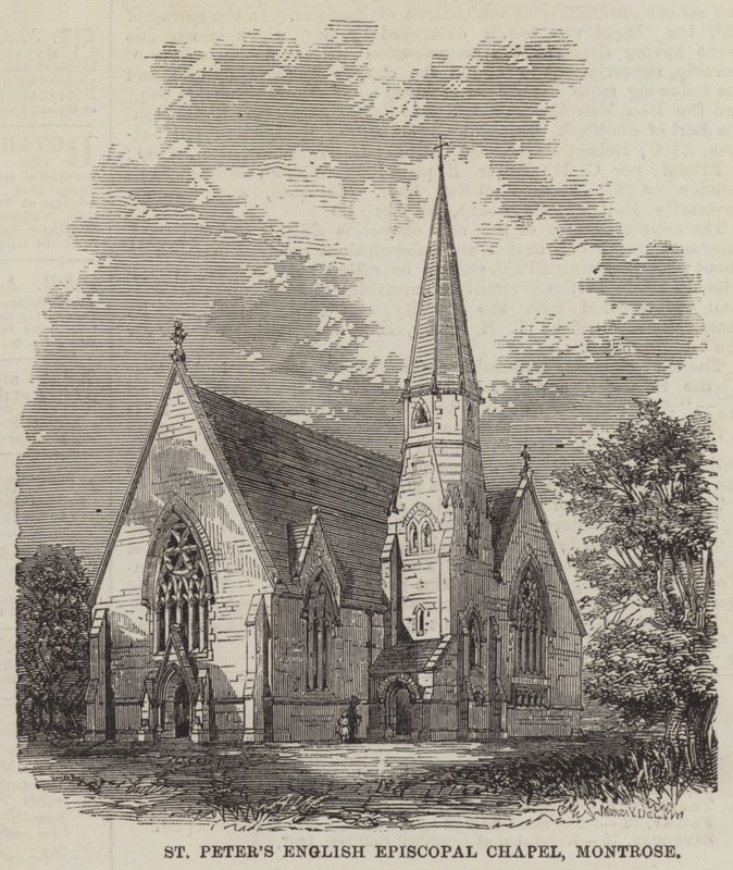 Angielska kaplica biskupia św. Piotra, Montrose (rycina) autorstwa English School